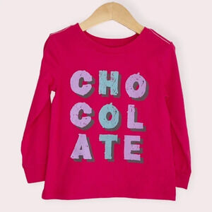 NWT Peek t-shirt long sleeve Hot Chocolate pink graphic tee size 3T